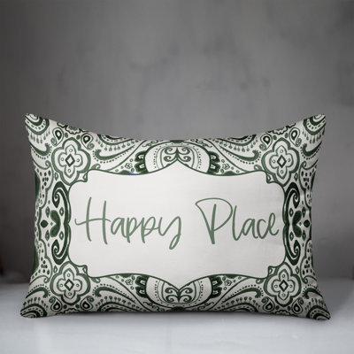  Happy Place Outdoor Rectangular Pillow Cover and Insert