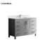  Meuble-lavabo simple 48 po: surface solide résistante aux taches, 9 tiroirs, installation facile