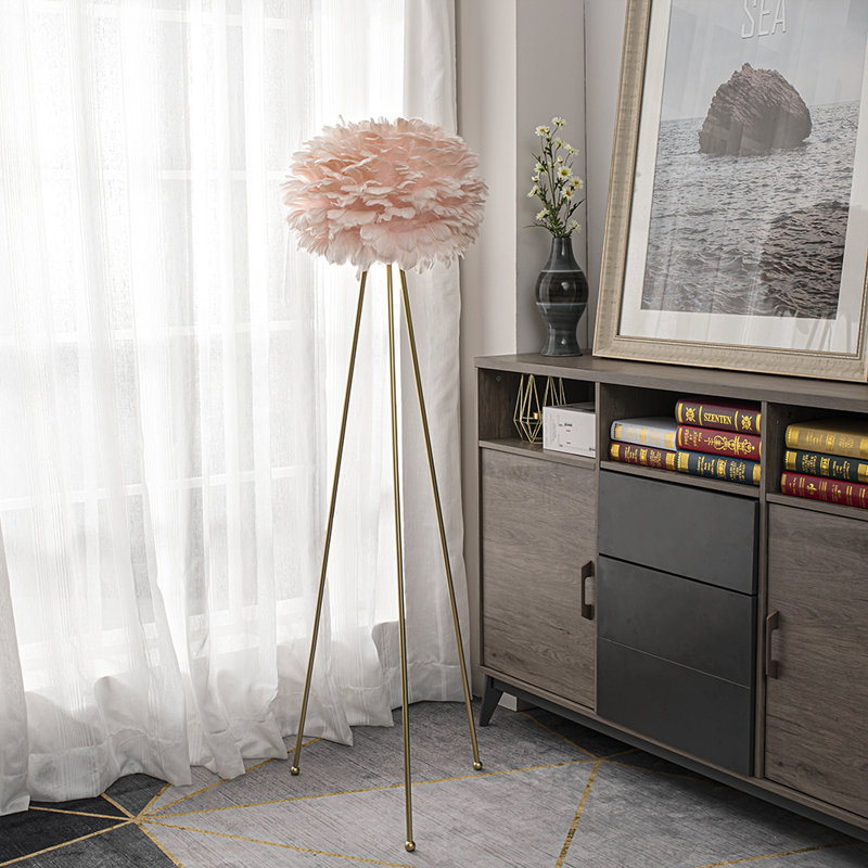 Lampe trépied 60 "Etta Avenue ™, Rose