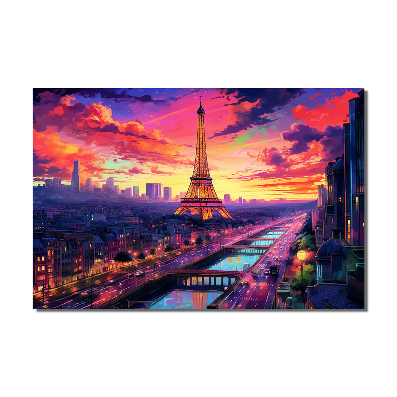 Paris, Tour Eiffel Harmony II - Franch Wall Art Living Room