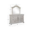 Grand lit-bateau 2 commodes et commode avec miroir en forme de traîneau Barchelor