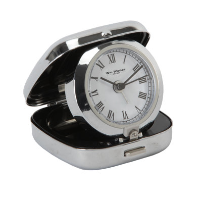Roman Numeral Quartz movement / Crystal Clock in Silver