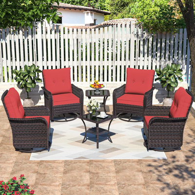 Imalai Wicker Patio Conversation Set with Cushions
