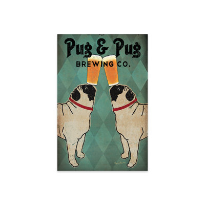 Pug & Pug Brewing Co. Print On Acrylic Glass -  Red Barrel Studio®, 97835687DC184FAF84A889E7C7CC9F6C