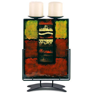 12'' H Glass Tabletop Candelabra