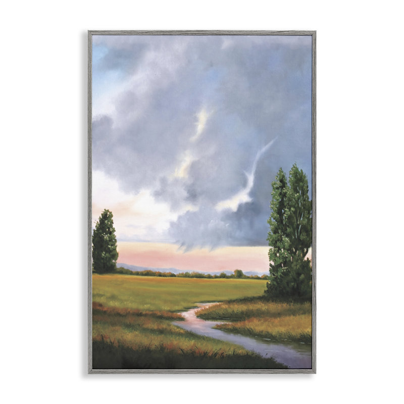 «Ominous Storm Cloud Scenery», estampe numérique, design par Julie Peterson, Estampe numérique Farmhouse, H 30 po x l 20 po