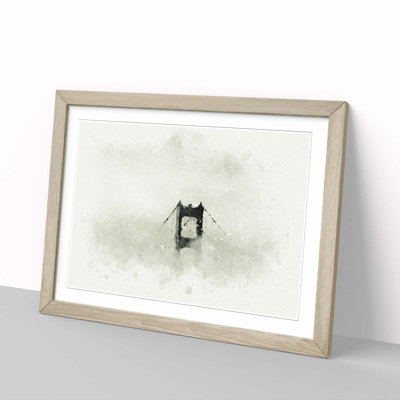 Top of the Golden Gate Bridge in Abstract - Picture Frame Graphic Art Print