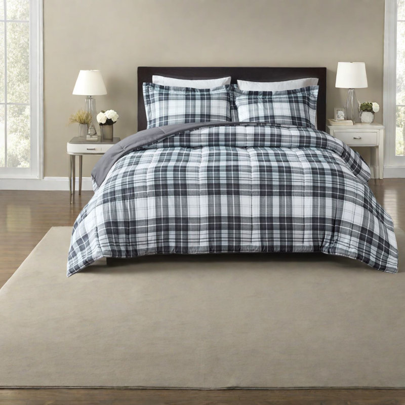 Ultra Soft Microfiber Bedding Sets, King Size Comforter With Hypoallergenic Down Alternative, All-season Design