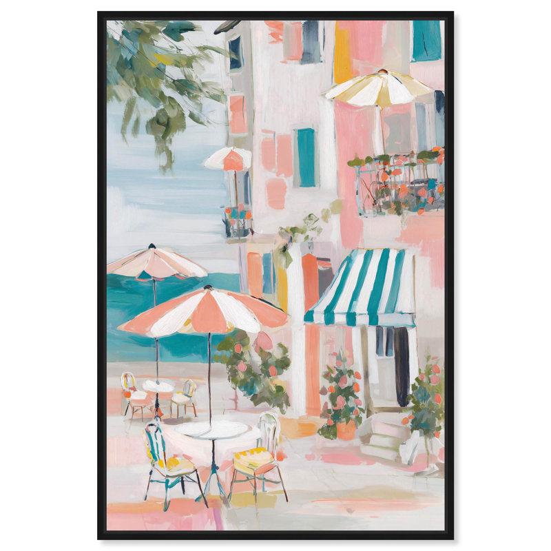 Décoration murale Coral Getaway II par Art Remedy, cadre noir, 36 x 54, Structure noire, H 55 po x l 37 po