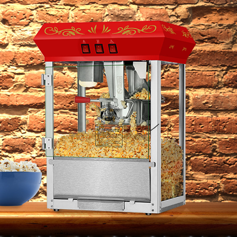 8 oz. Great Northern Popcorn Machine à maïs soufflé de table avec paquets de grains Kettle