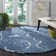 Adellia Shag Performance Damask Rug