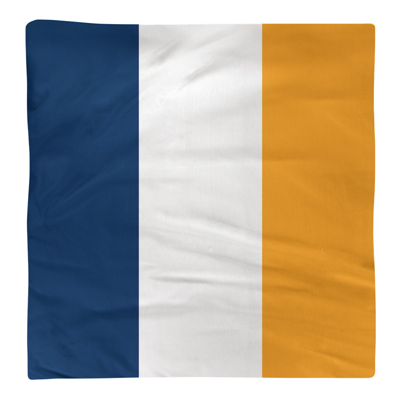 Utah Striped Square Napkin, 22" W x 22" L, Navy/White/Gold, Cotton Twill