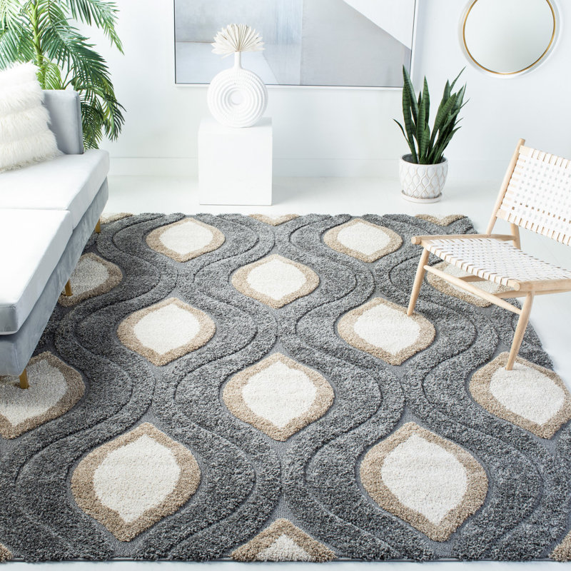 Altizer Shag Performance Geometric Rug, Rectangle 8' x 10'