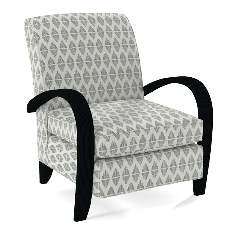 Vero Armchair, White Textured Performance; 0865-91, Black
