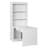 83.4"Tall Bookshelf With Writing Desk, Modern Bookcase With Study Desk, Workstation With Storage Shelf,Storage Bookcase With Open Shelves And LED Lighting For Living Room,Home Office