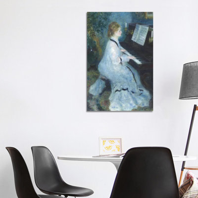 Woman at the Piano, 1875-76 by Pierre-Auguste Renoir - 1 Piece Wrapped Canvas Wall Art