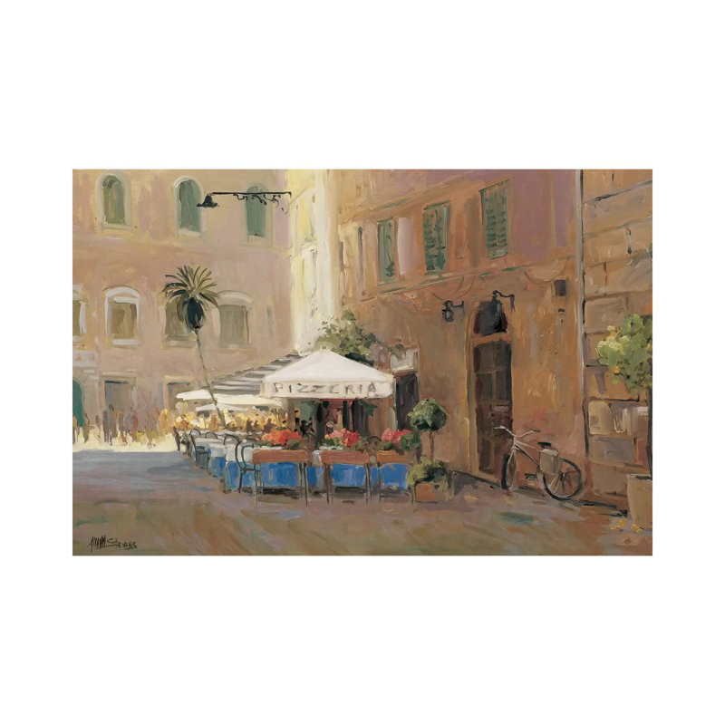 Café Roma 1 Piece Wrapped Canvas Painting, 30.48 cm H x 45.72 cm W