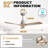 52" 3-Solid-Blade Smart Solid Wood Ceiling Fan Without Light-585287190