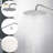 10" Brushed Nickle Roud Rain Shower head and Handheld Shower Head Set