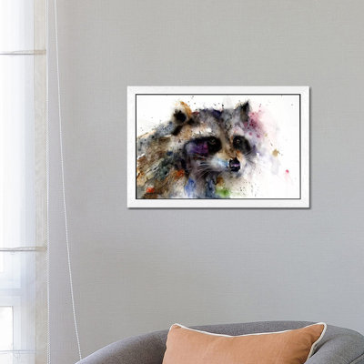 Raccoon by Dean Crouser - Floater Frame Painting on Canvas