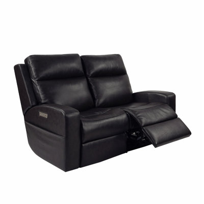 37'' Faux Leather Reclining Loveseat