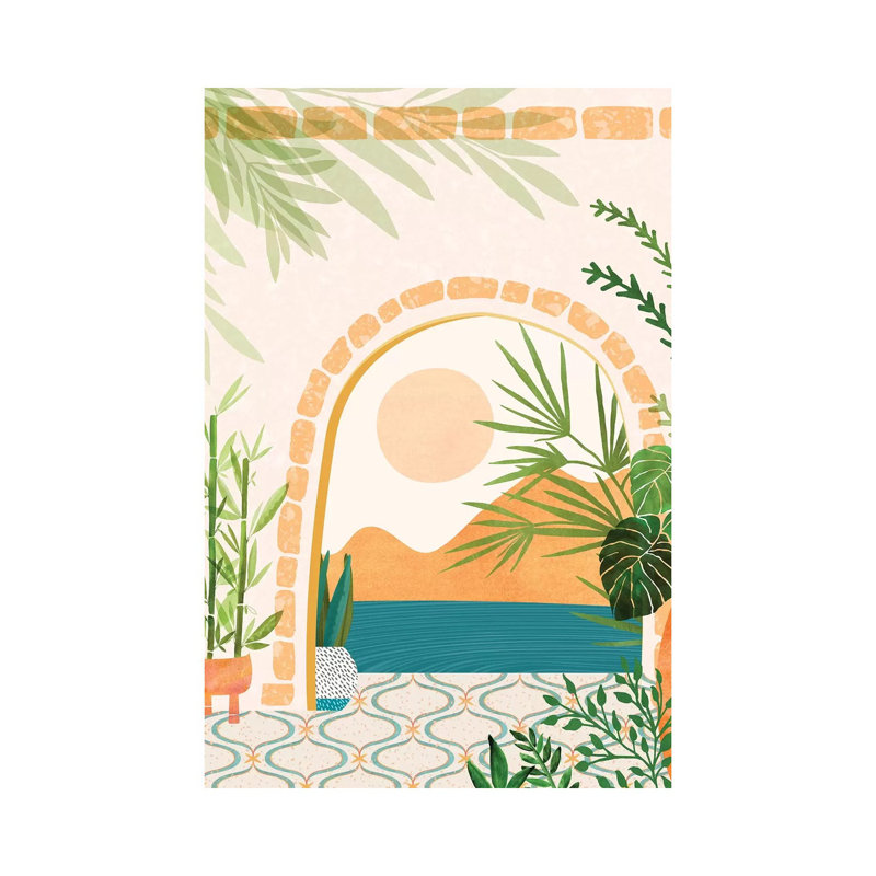 Scènes du Maroc II par Modern Tropical - impression sur toile tendue, H 26 po x l 18 po x 1,5 po