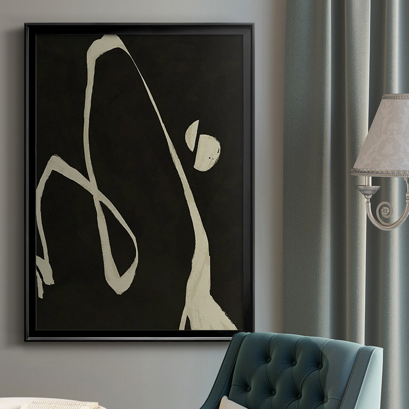 Neutre printemps II - imprimé, Noir, H 36,5 po x l 26,5 po, Pas de tapis