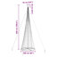  LED Christmas Tree 160 x 160 x 500 cm Metal-1087564528