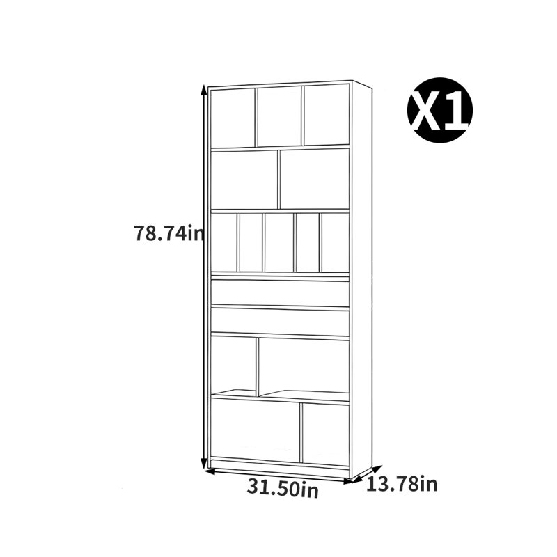 Bibliothèque minimaliste de style italien