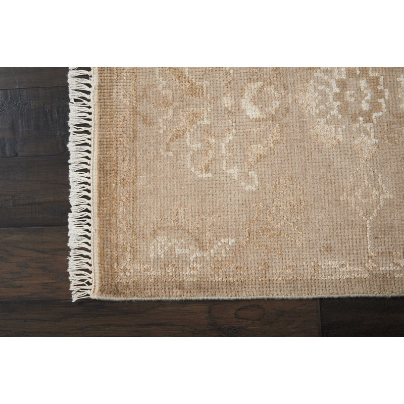 Elan Hand Knotted Silk Oriental Area Rug, Rectangle 7'9" x 9'9"
