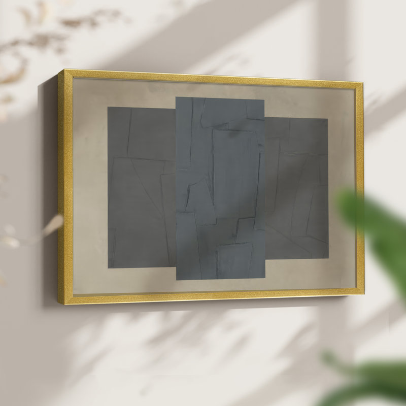 Soft Slate I -Framed Print - Restickable