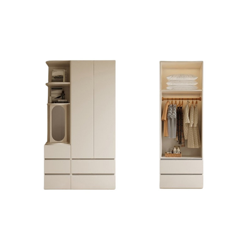 Garde-robe blanche simple et moderne