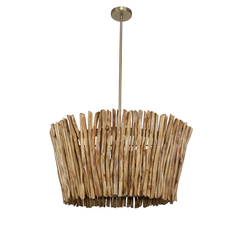  Lustre 4 branches en bois Rhea
