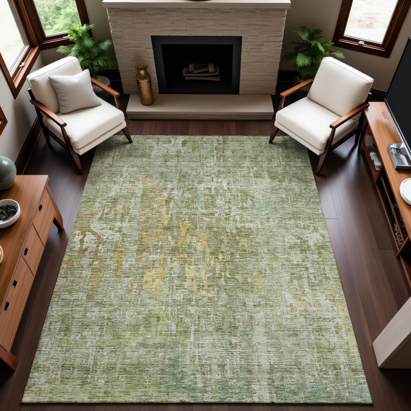 Premium Machine Washable Kelton AMF1237 Modern Rug, Rectangle 8' x 10'