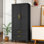 Armoire-penderie autoportante moderne en métal avec barre de suspension et tiroirs Mel Break