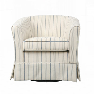 Fauteuil demi-tonneau pivotant et évasé