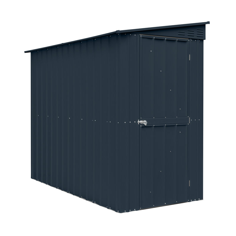 Globel 4 X 8 Lean-To Green Metal Shed, Grey