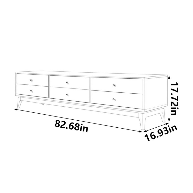Modern simple practical TV cabinet, 82.68"