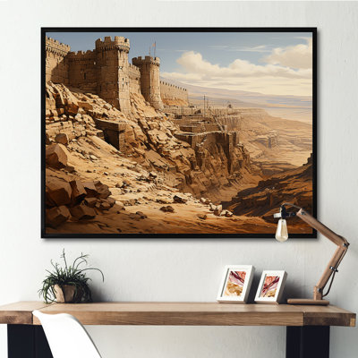 «Abstract Judaism Masada Fortress Mystery I», reproduction sur toile