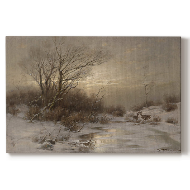 Paysage rétro - CCLxxiv, H 19 po x l 28 po x P 1,5 po, Toile tendue