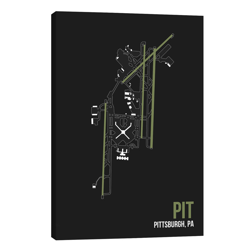 Pittsburgh - Print on Canvas, 101.6 cm H x 66.04 cm W x 1.91 cm D, Wrapped Canvas