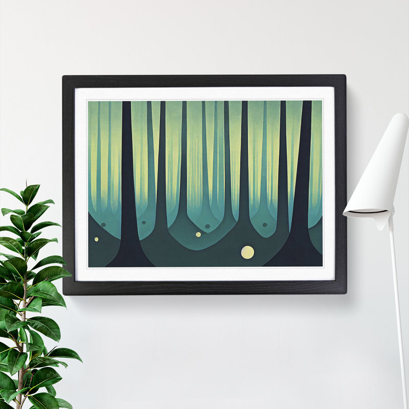 Extraordinary Forest - Single Picture Frame Painting, 46cm H x 64cm W x 2cm D, Black