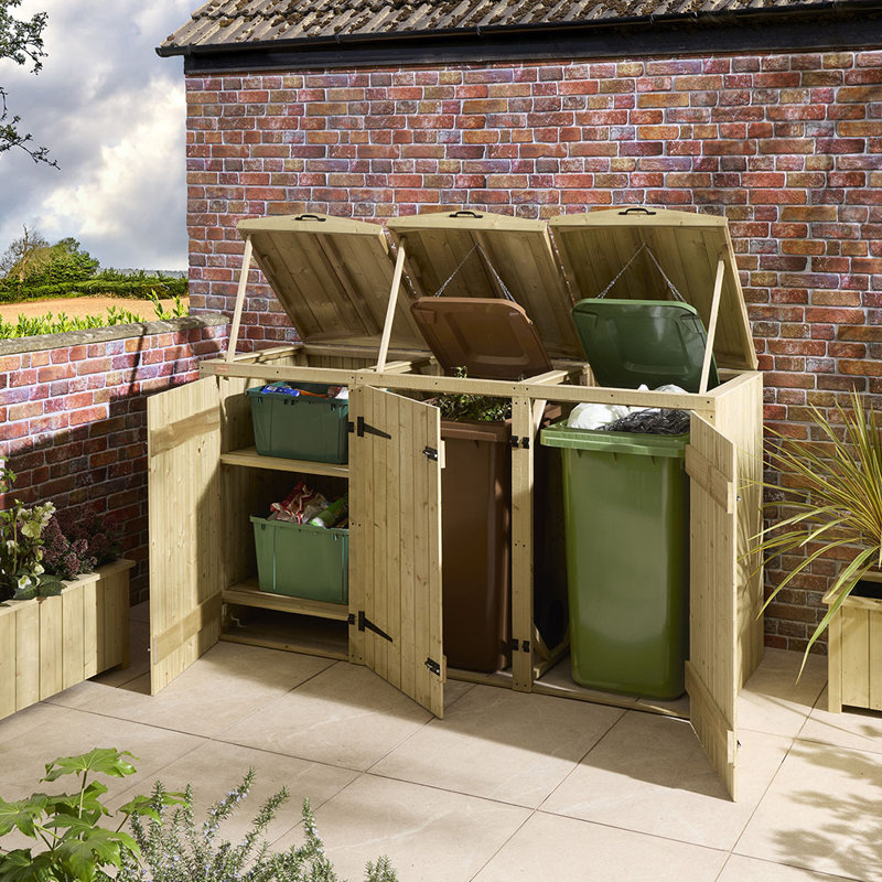 Wooden Double Bin Store