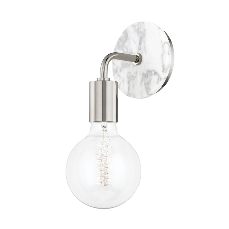 Chloe Armed Sconce, Polished Nickel