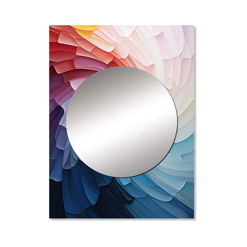 Arc-en-ciel coloré de simplicité - décoration murale miroir arc-en-ciel MTMIR119103, 40 po x 30 po