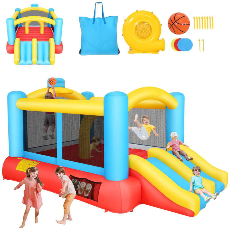 Jeu gonflable avec 2 glissoires