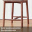 Ensemble de tabourets de bar en bois massif de tabourets de bar à hauteur de comptoir de 3,25 po de couleur café, fabriqué en bois massif et en tissu, idéal pour les îlots de cuisine et les bars à domicile-461354979-461354978