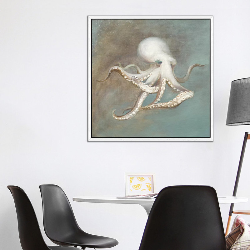 Treasures From The Sea V by Danhui Nai - Print on Canvas, White Framed, 93.98 cm H x 93.98 cm W