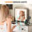 Multifunctional Vanity Desk With Lighted Flip Top Mirror, Adjustable Shelves, And Hidden Storage-1418668253