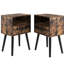 Table de chevet décorative pour chambre à coucher et salon: petite conception, tiroir de rangement, tablette ouverte en bois, nettoyage facile